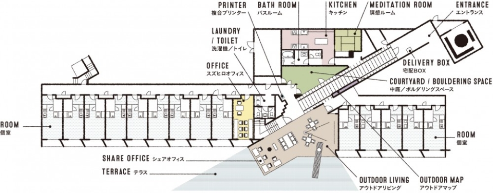 【事業用賃貸】　365BASEの事務所利用プランの間取り図