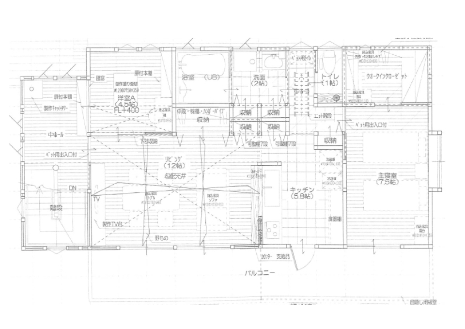 優美な和スタイル住宅の間取り図