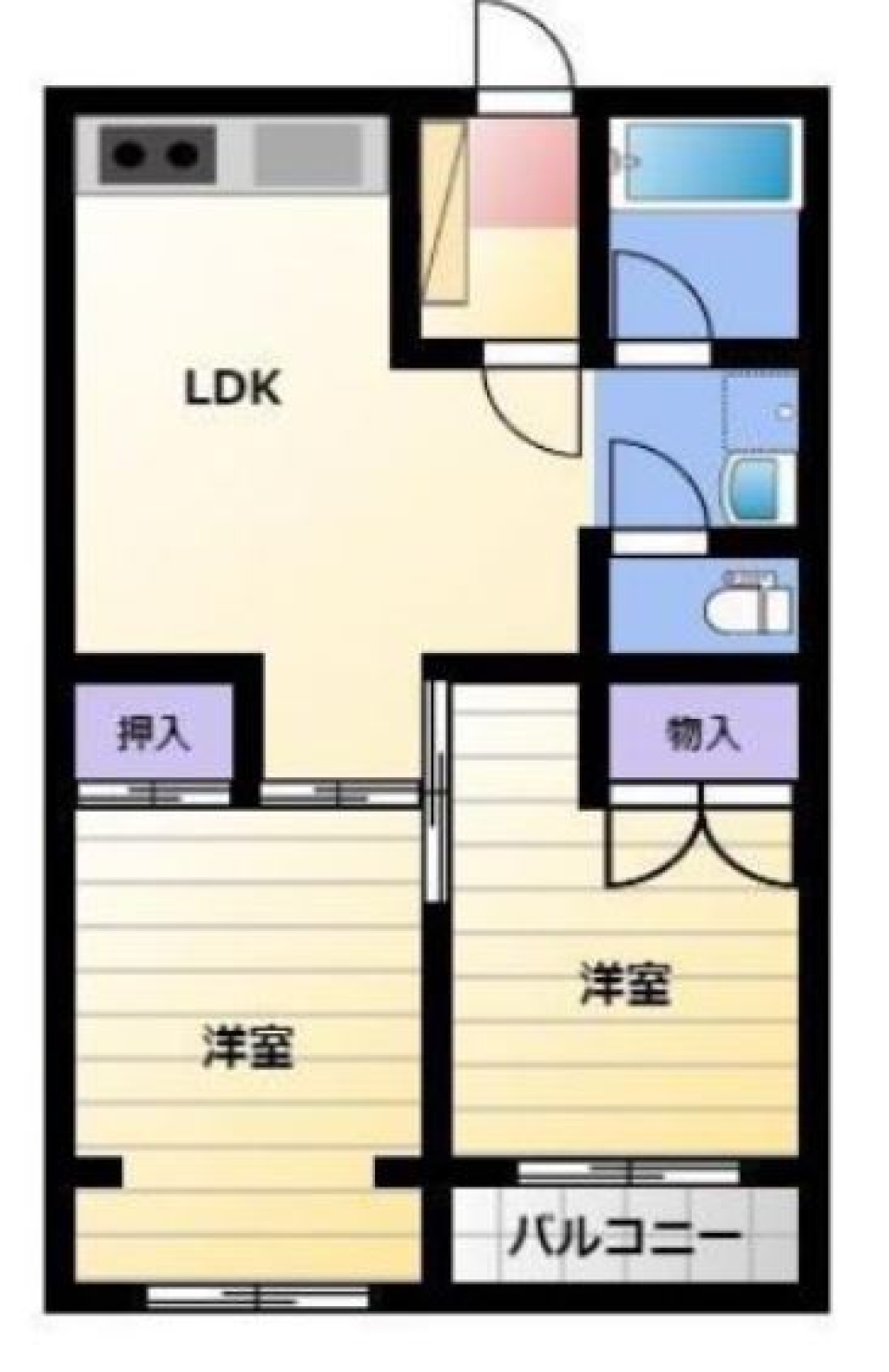 旋回するアヒルの間取り図