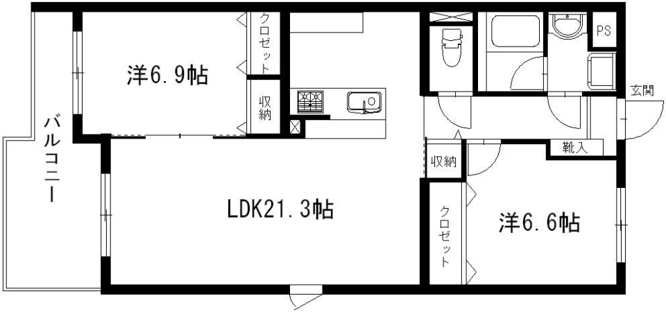 すべてにゆとりある暮らし［ペット可］の間取り図