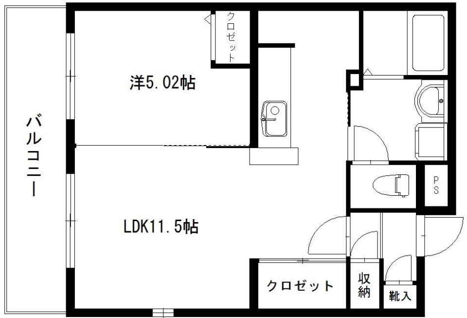 真下から眺める独身貴族の間取り図