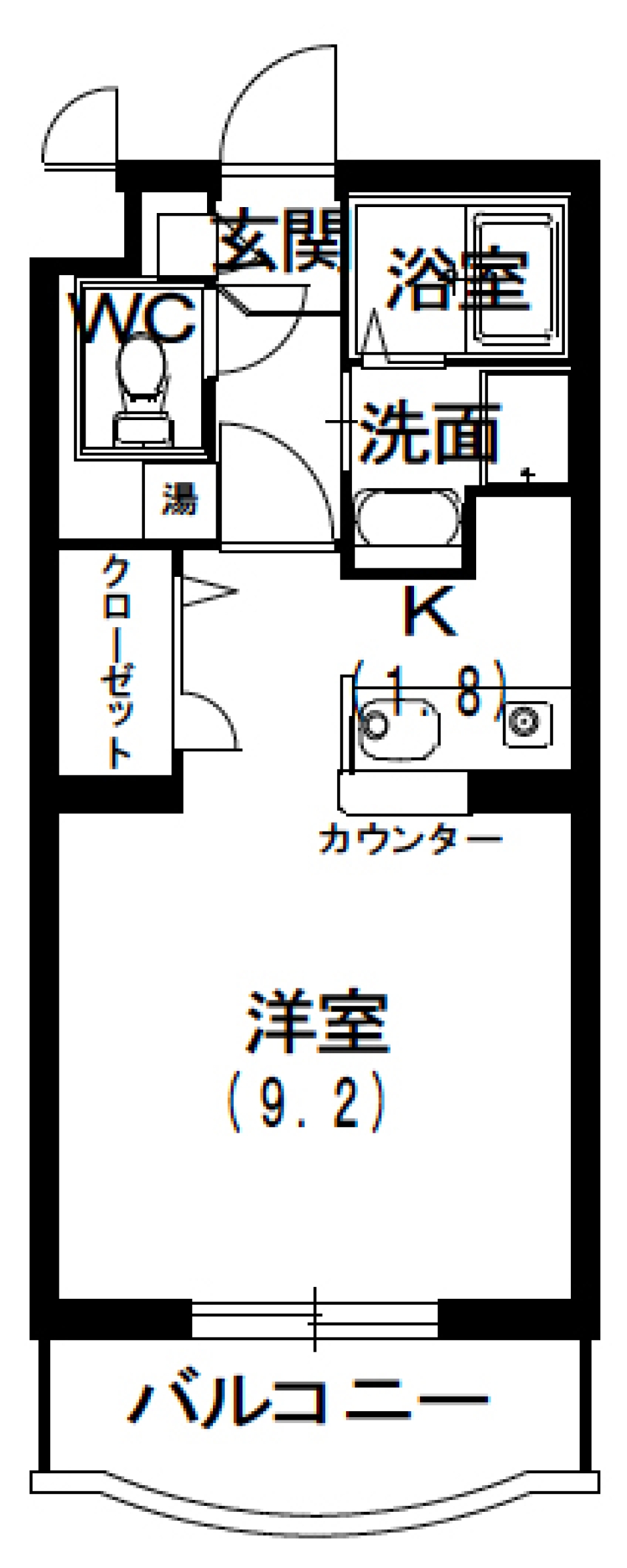 スーツケースひとつで新生活スタートの間取り図