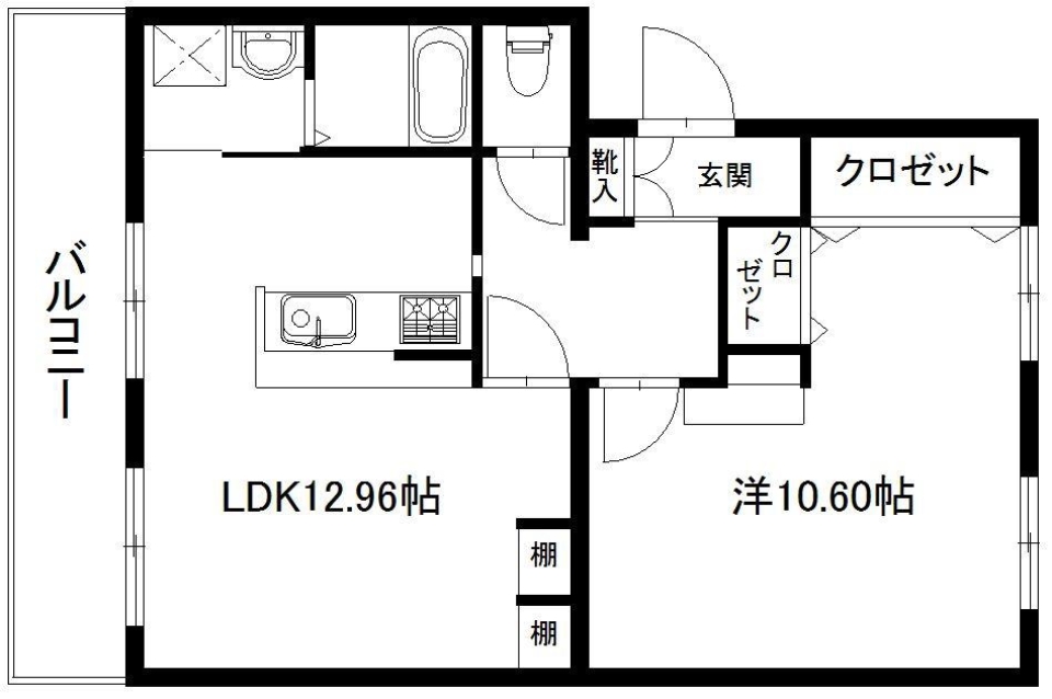 ペットと暮らす1LDK。の間取り図