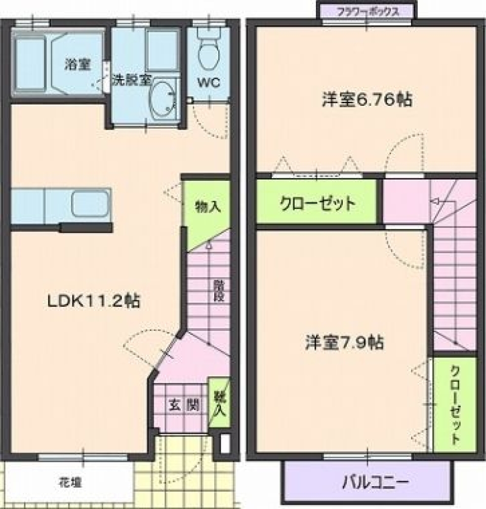 煉瓦の家「ヨーロピアンシャレー」の間取り図