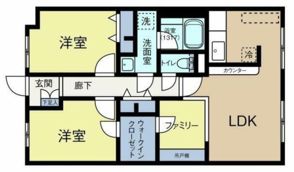 かわいい景色の間取り図