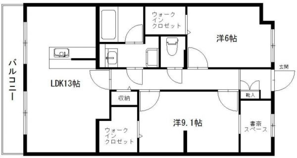 COOL畳収納＆ミニ書斎の間取り図