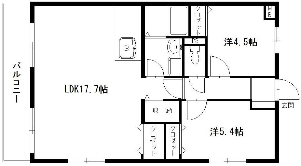 広いリビングを活用して快適に生活！の間取り図