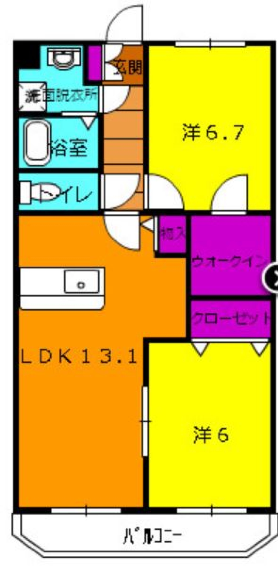 最上階での暮らしの間取り図
