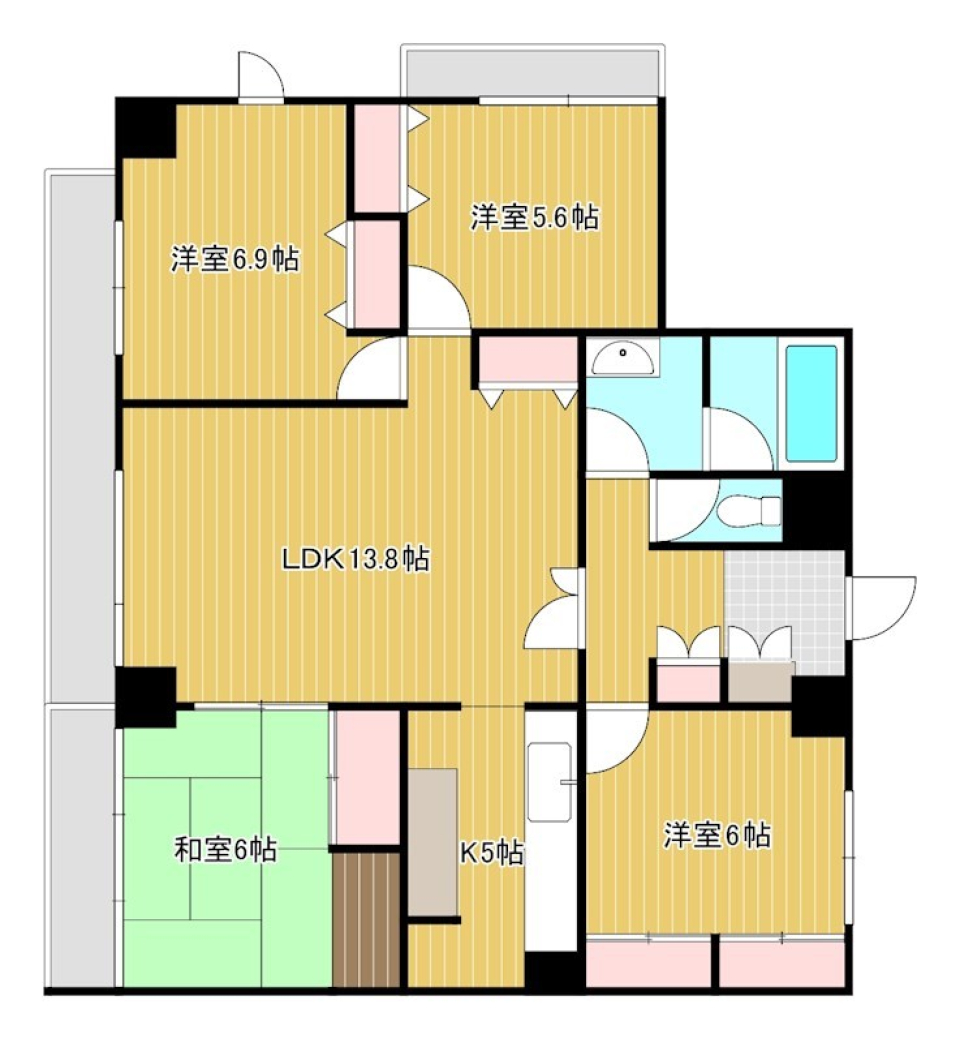 リビングに集合の間取り図