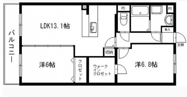 間取りはこちら。