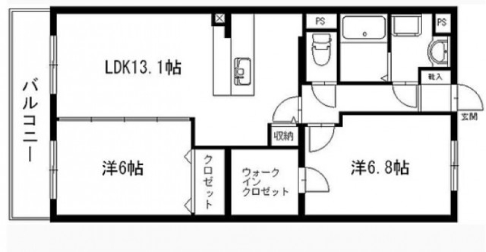 シンプルイズベストの間取り図