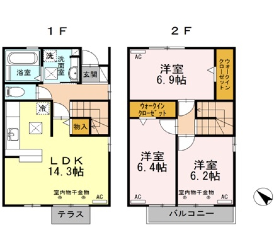 【ペット可】いつかはと夢見る庭付き戸建。の間取り図