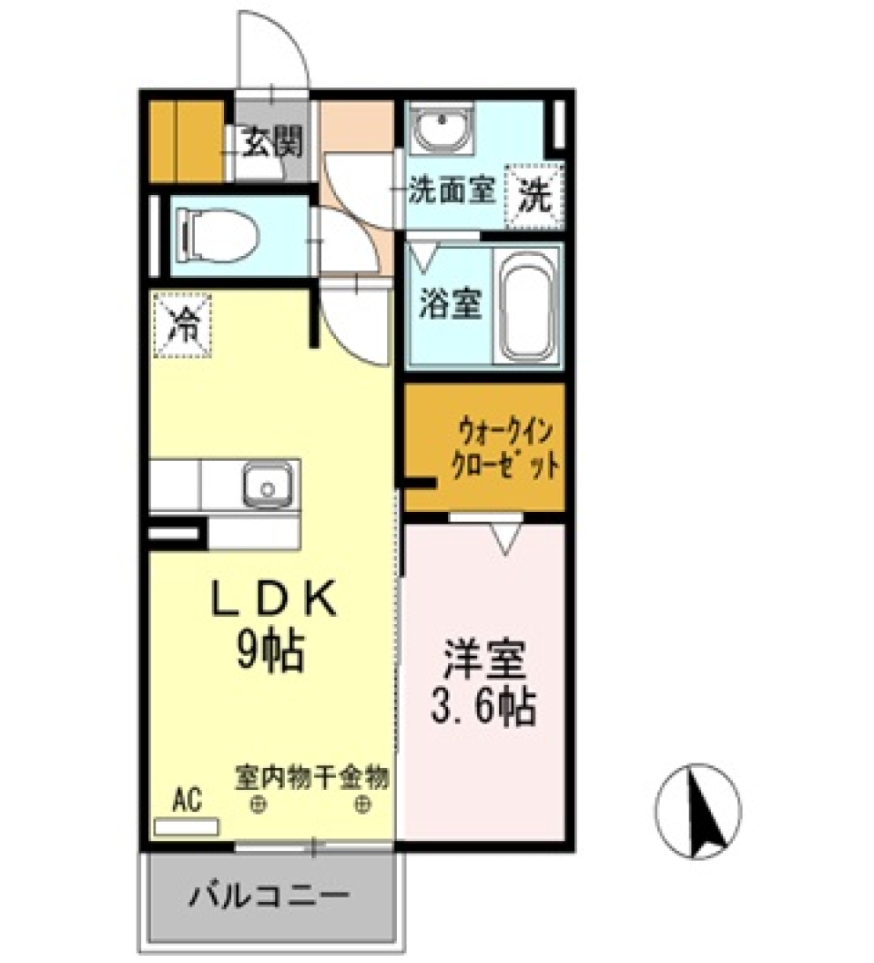 大人の空間をスタイリッシュにの間取り図