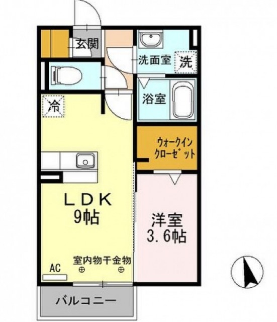 対面キッチンで暮らしを楽しもうの間取り図