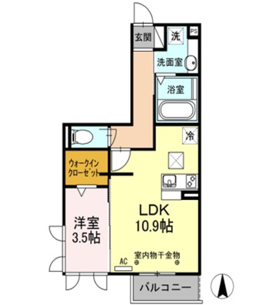 セキュリティ賃貸の間取り図