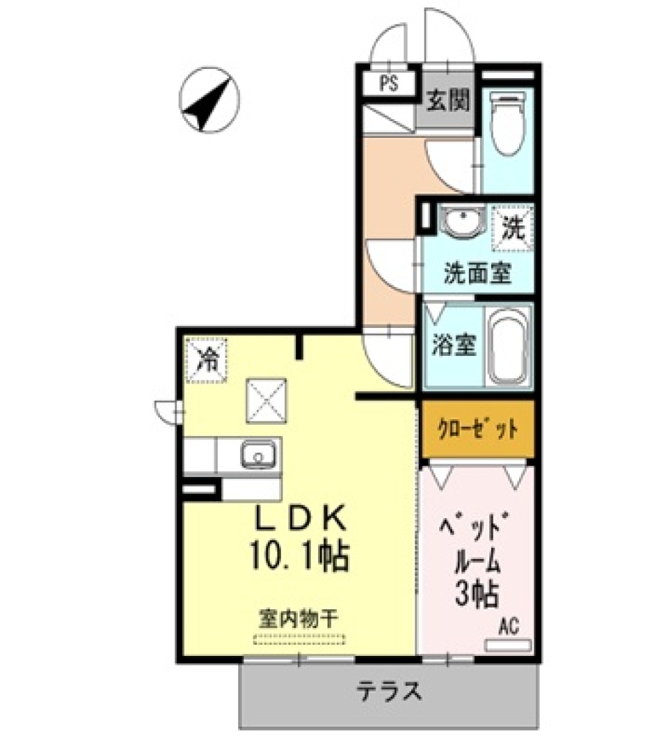 ビタミンカラーで元気だして！の間取り図