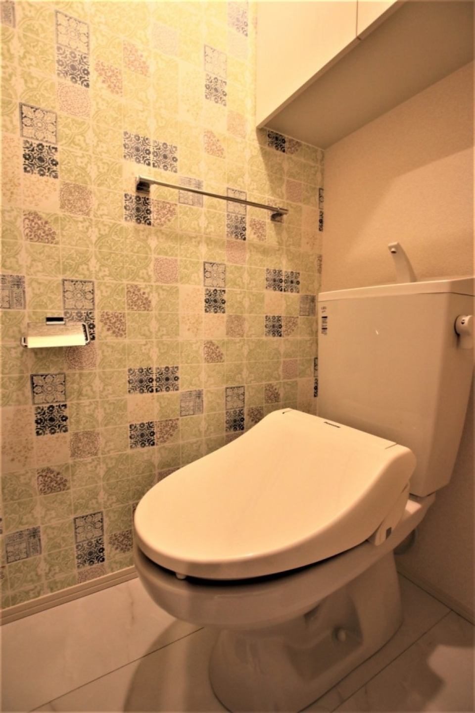 このトイレの壁かわいくないですか？