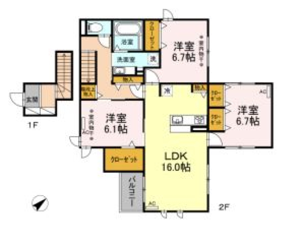 【築浅】電気自動車とともにの間取り図