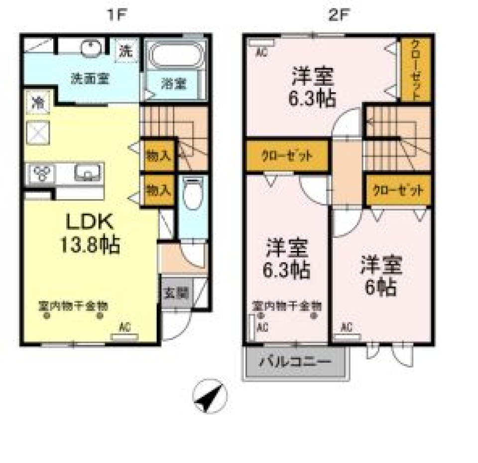 お風呂でテレビを。の間取り図