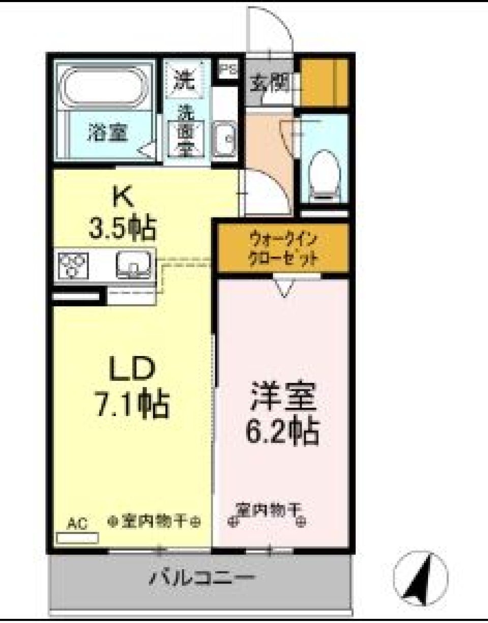 一人でも安心！の間取り図