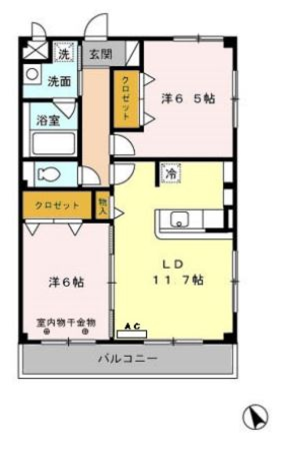 人のためか、ペットのためか...。［ペット可］の間取り図
