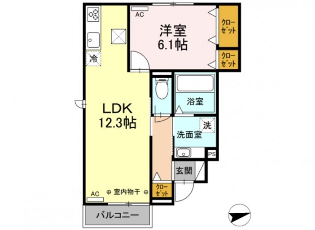 間取りは1LDK