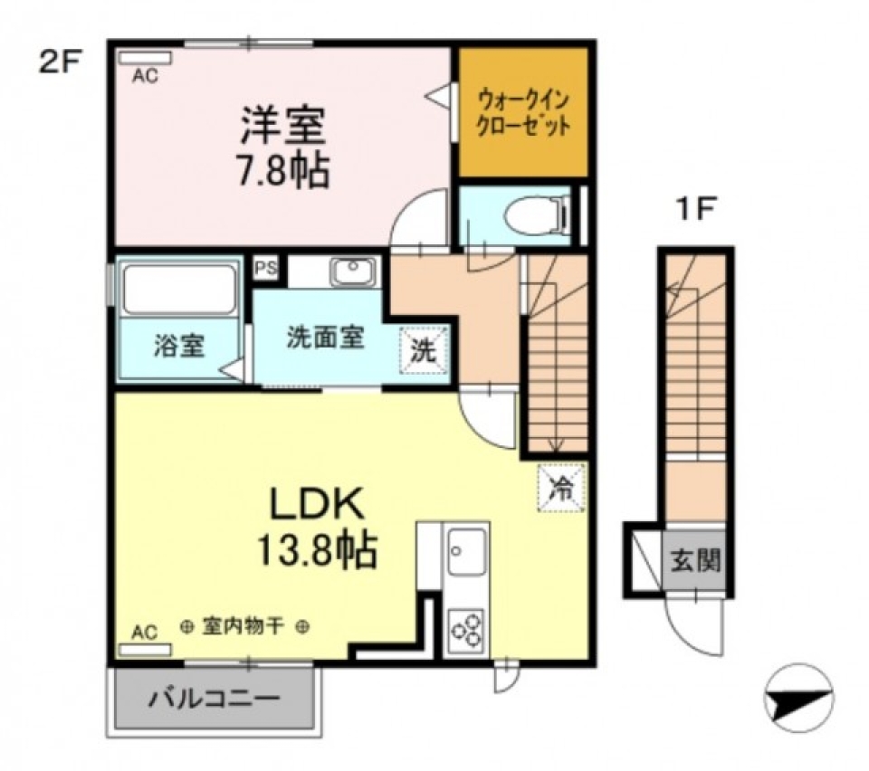 しっかり疲れをとる、それが大事の間取り図