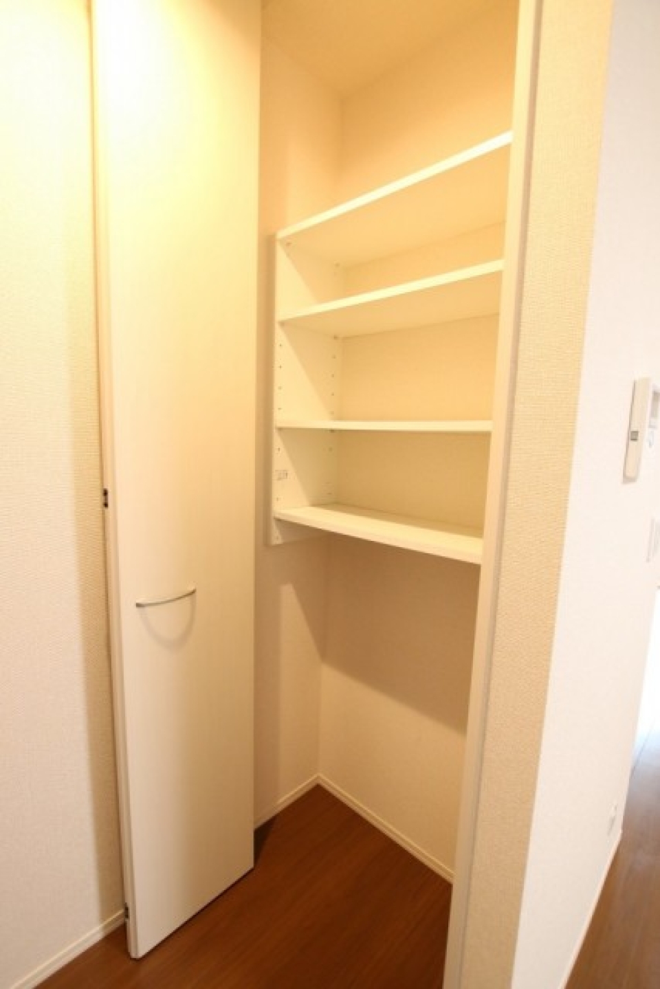 しっかりLDKの目立たない場所に設置されたパントリー