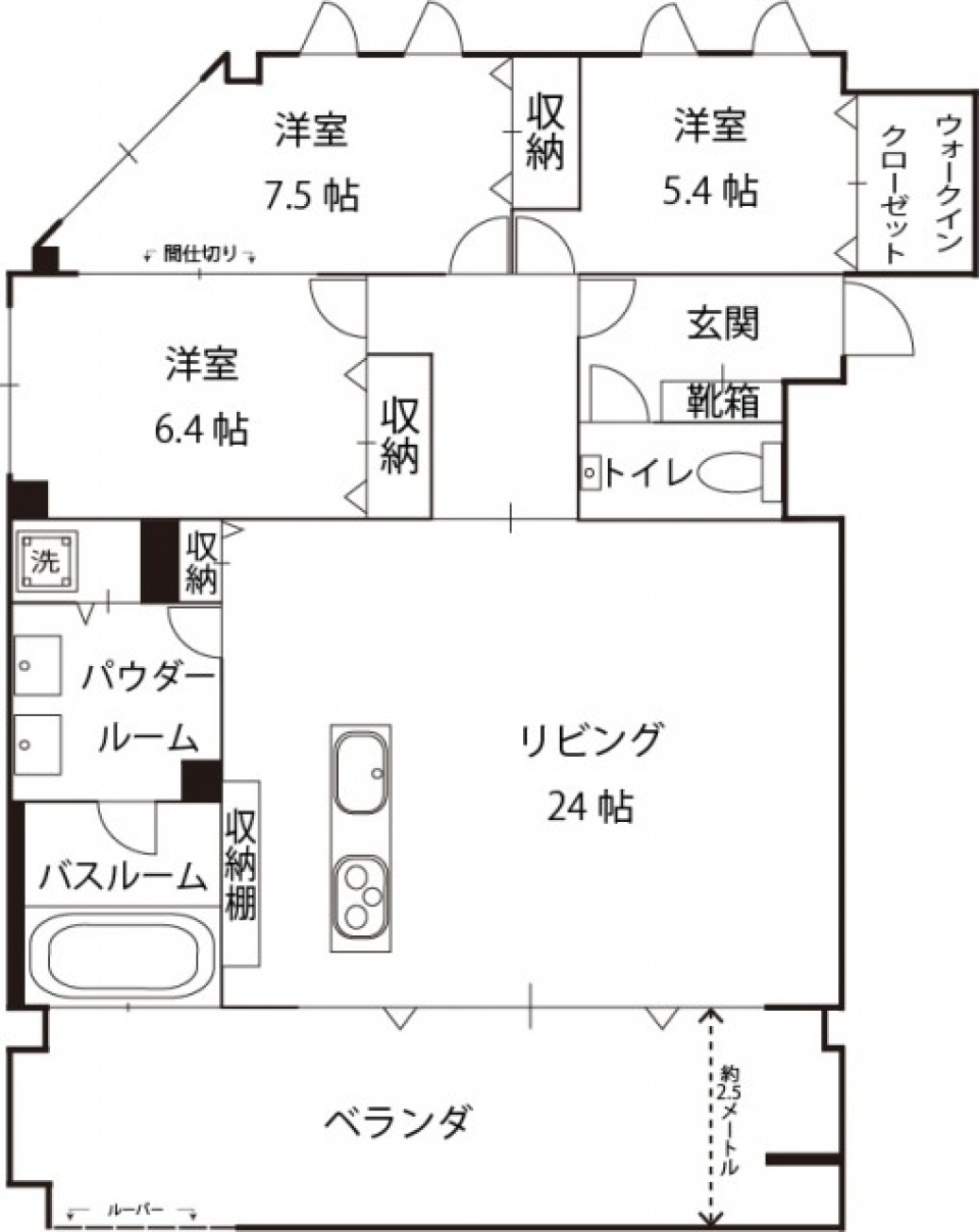 高級ホテルに住まう。の間取り図