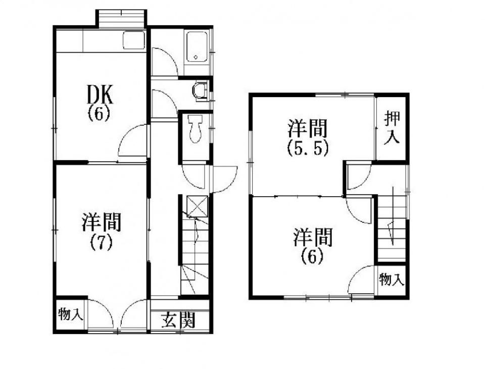 富塚の家の間取り図