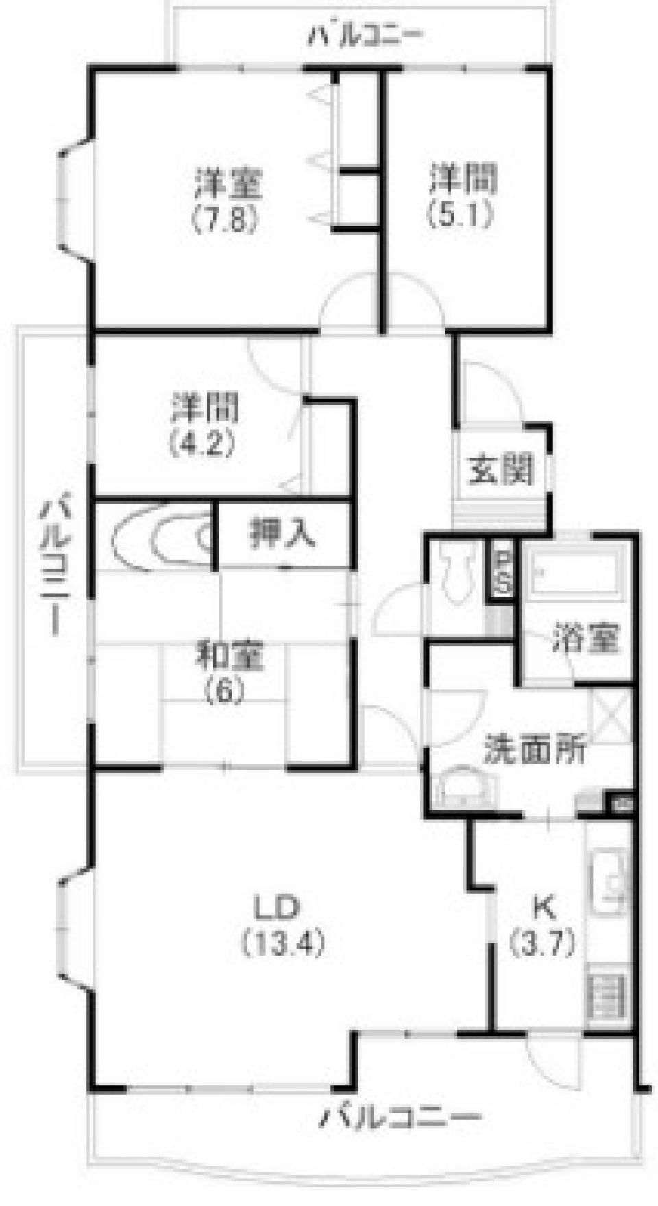 「和」を生活の中に取り入れての間取り図