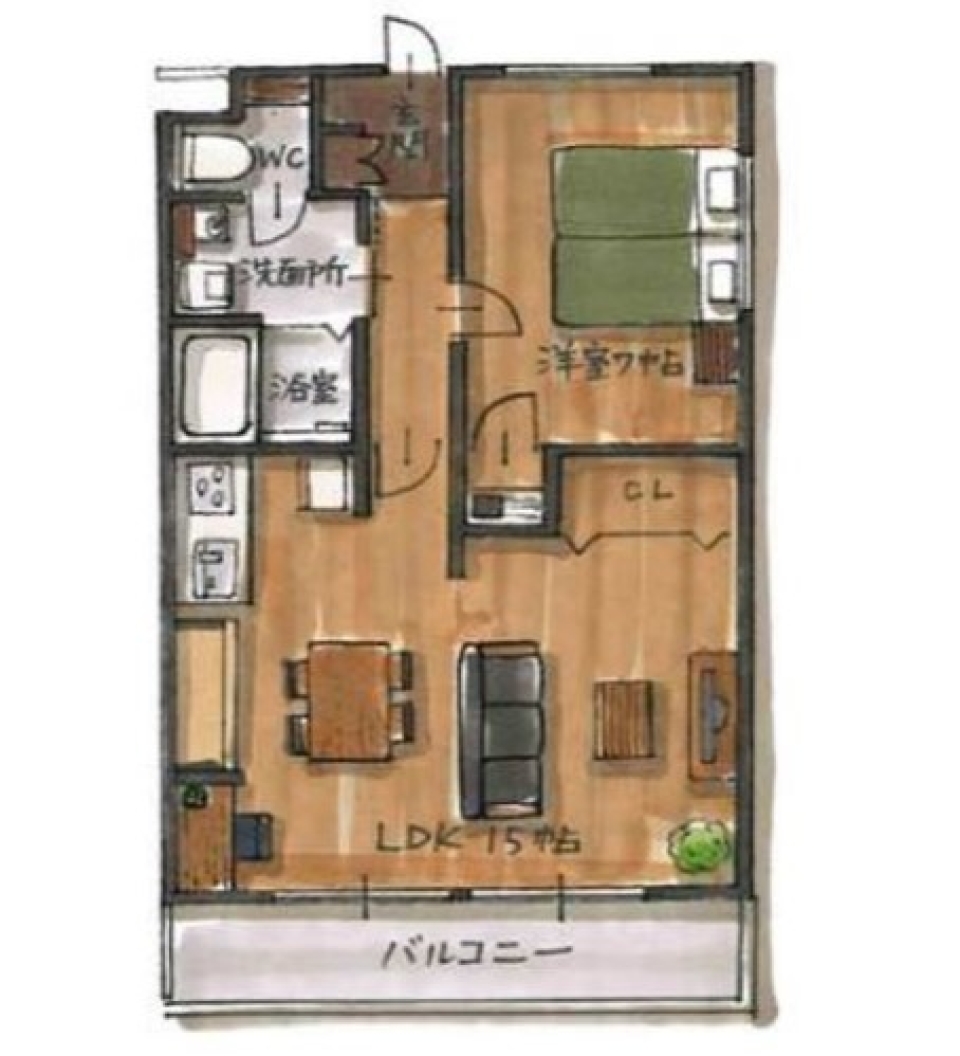 丁寧に、丁寧にの間取り図