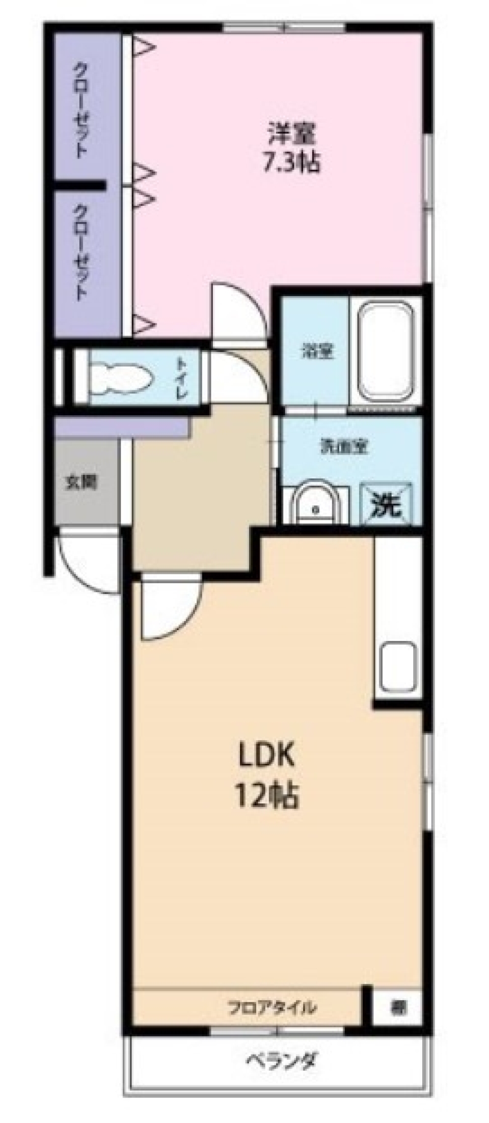 シックなデザインRoomの間取り図