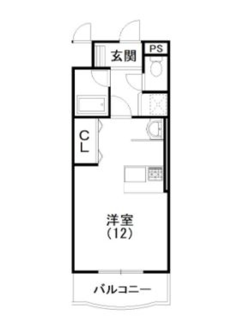リケジョに贈るワンルームの間取り図