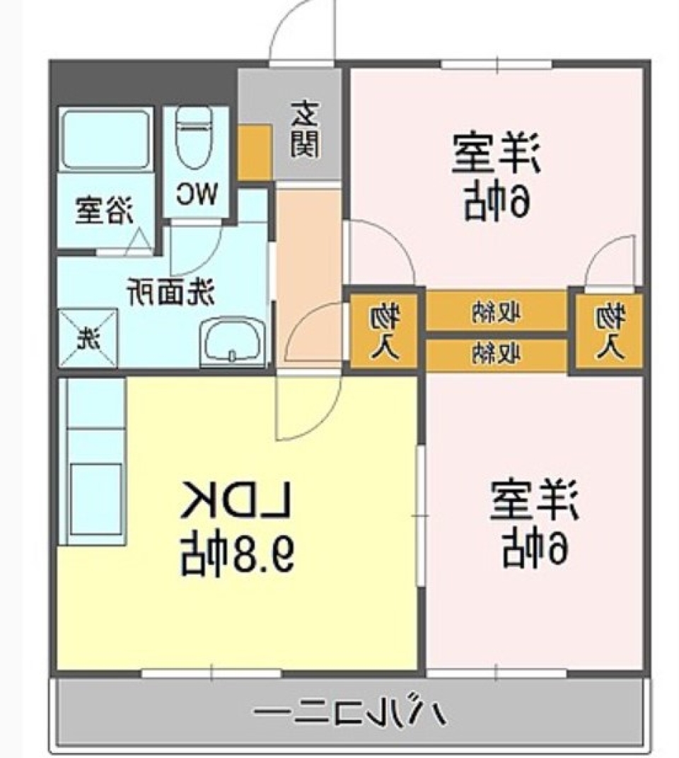 家族で過ごす2LDKの間取り図