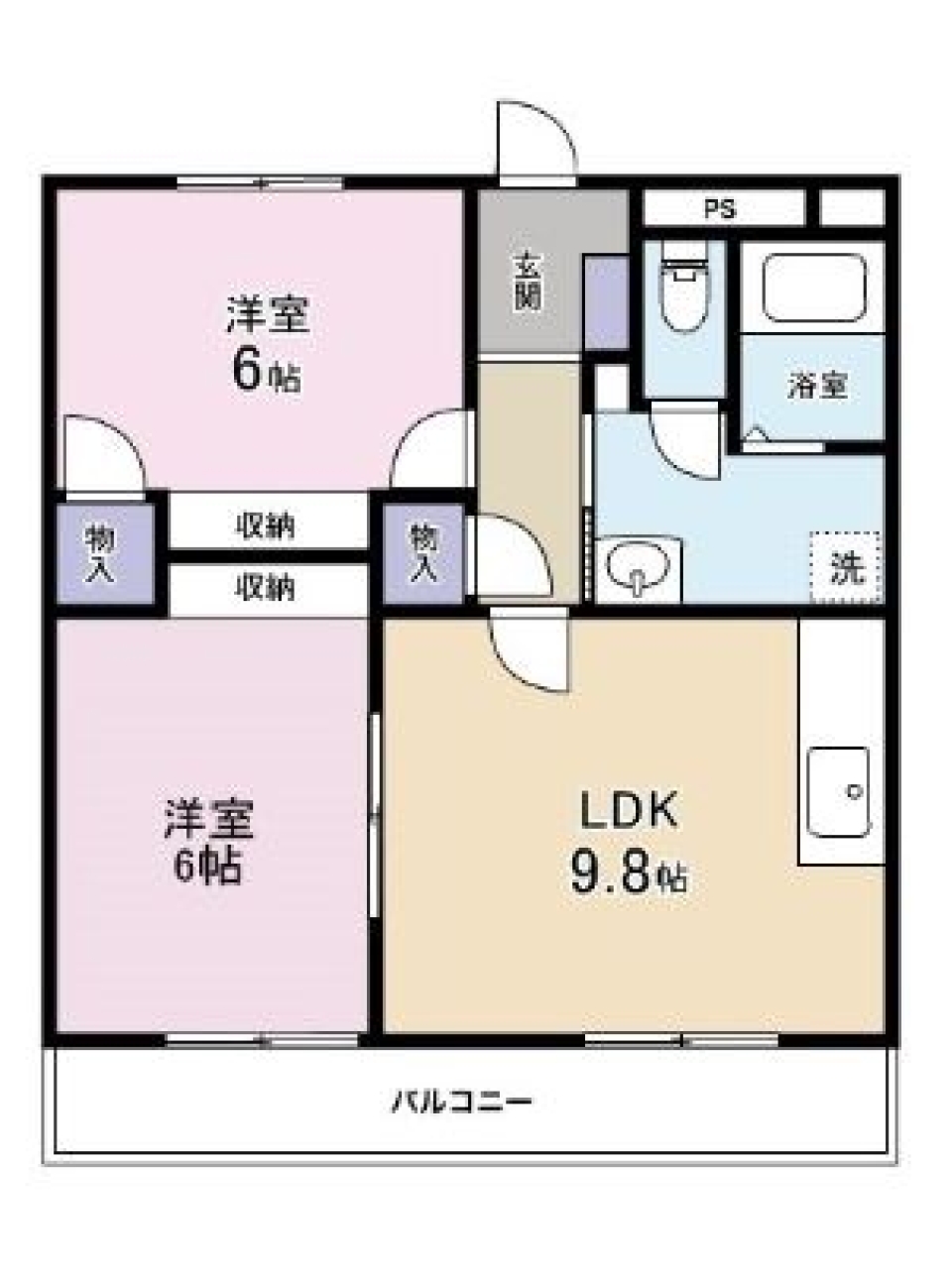 桜色のキッチンで川の流れのように、穏やかにの間取り図