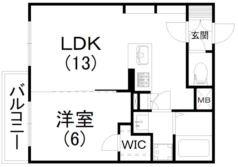 大きめ1LDK で使い勝手◎