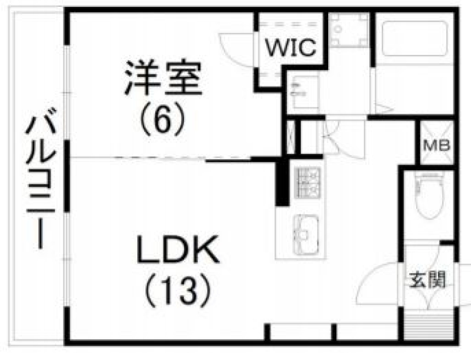 坂道の途中での間取り図