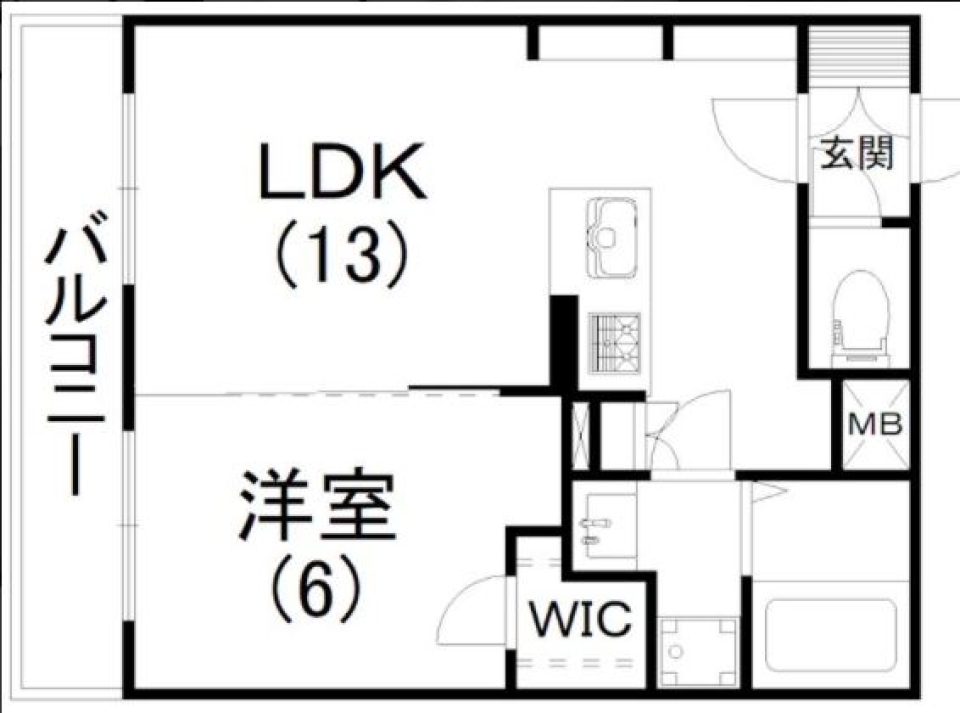 坂の途中での間取り図
