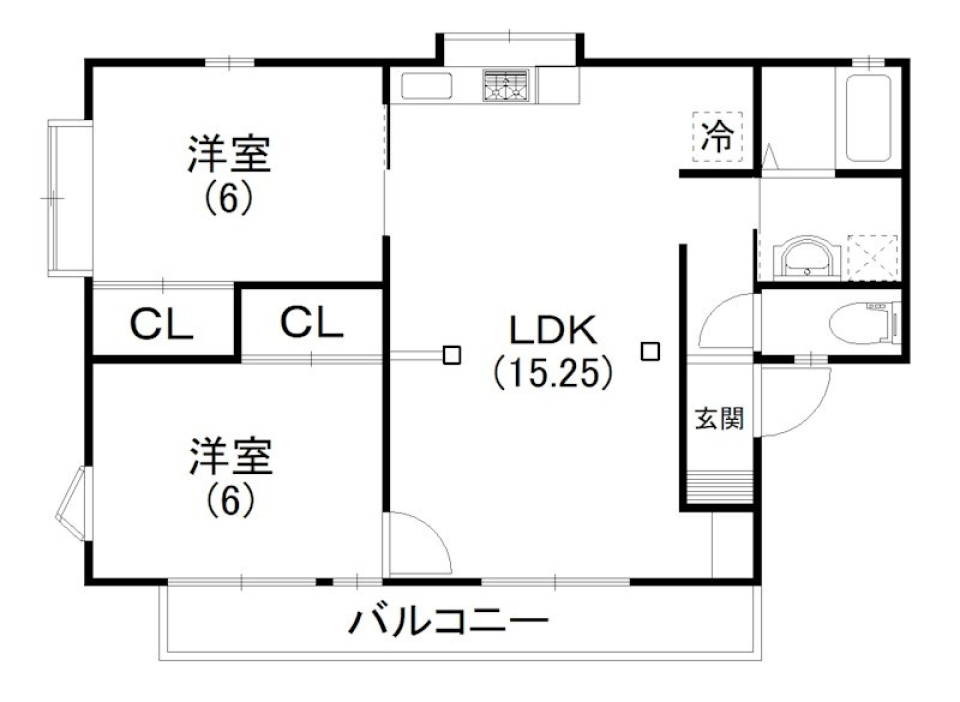 凸凹ウッドのデザイナーズリノベーションの間取り図