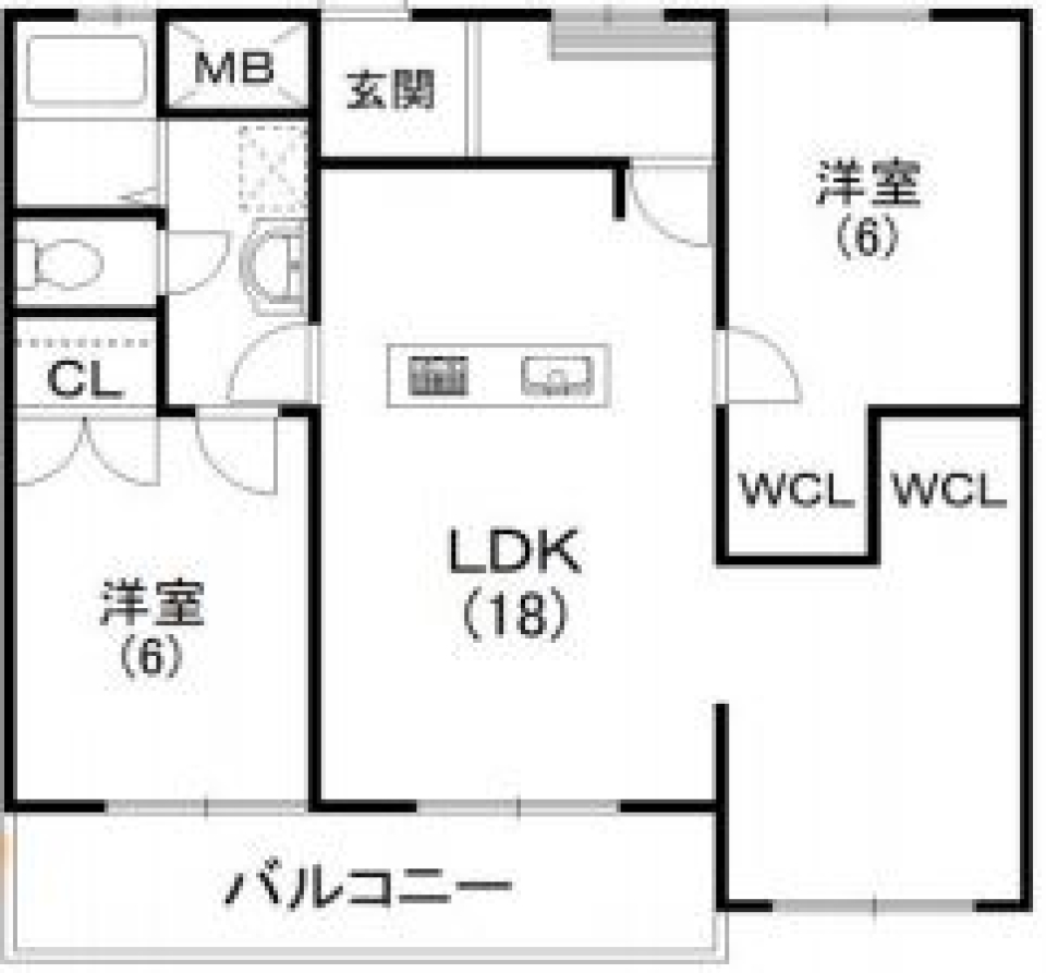 【賃料変更！】３つの公園に囲まれしリノベルームの間取り図