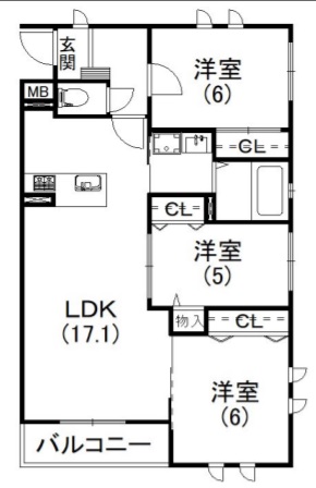 間取りはこちら。