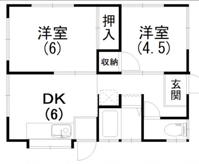 間取りは2DK