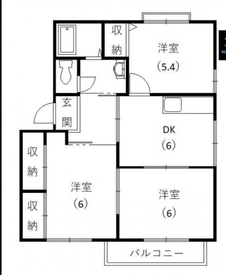 緑に囲まれた生活の間取り図