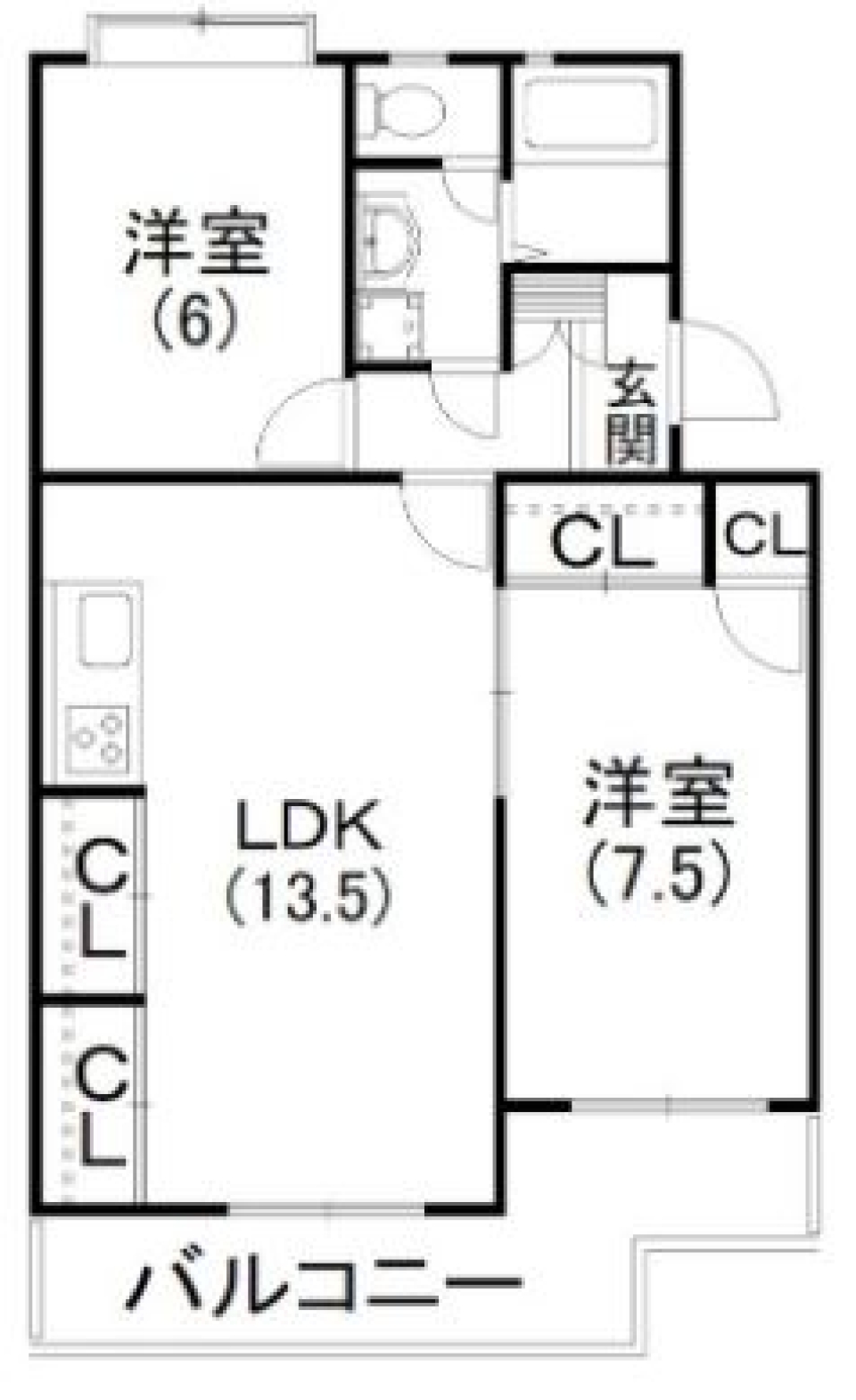 ぴかぴかのお風呂がいい！の間取り図