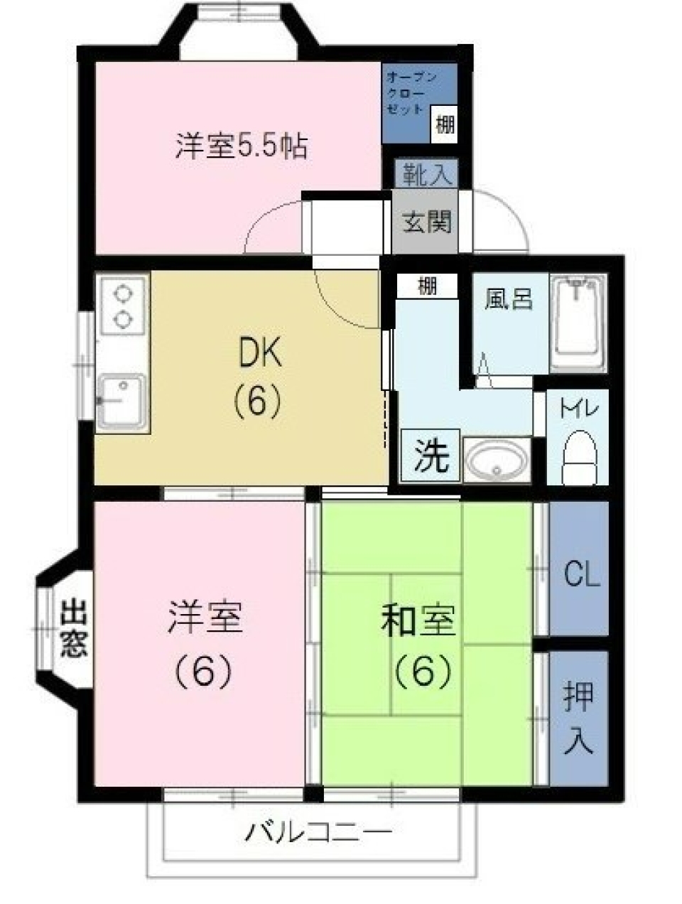 和と洋のある暮らしの間取り図