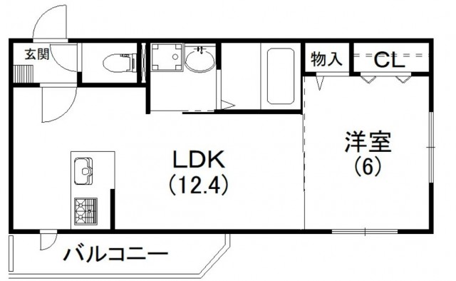 間取りは1LDK 