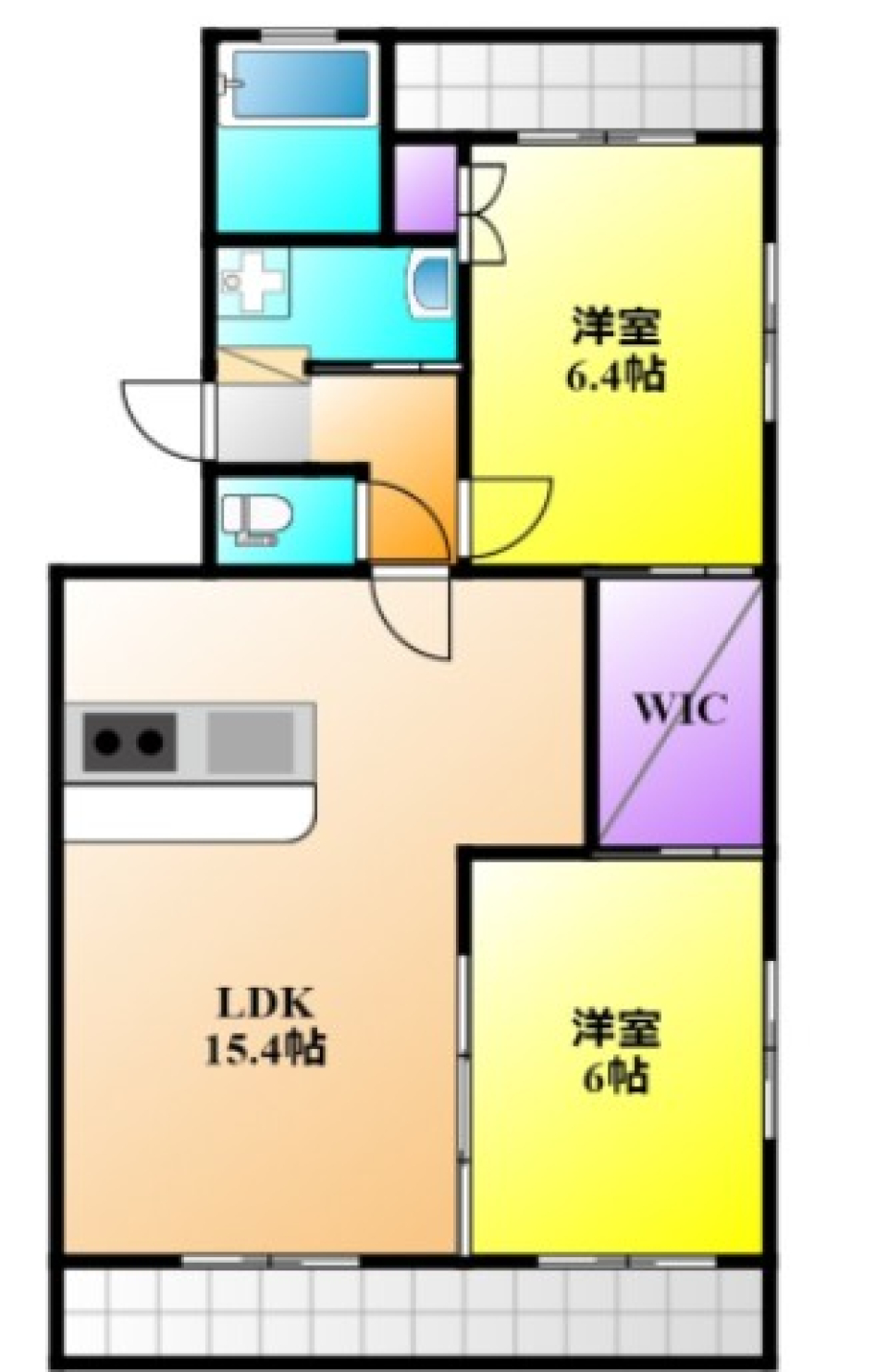 部屋ごとに印象が違う飽きない日常はいかが♪の間取り図