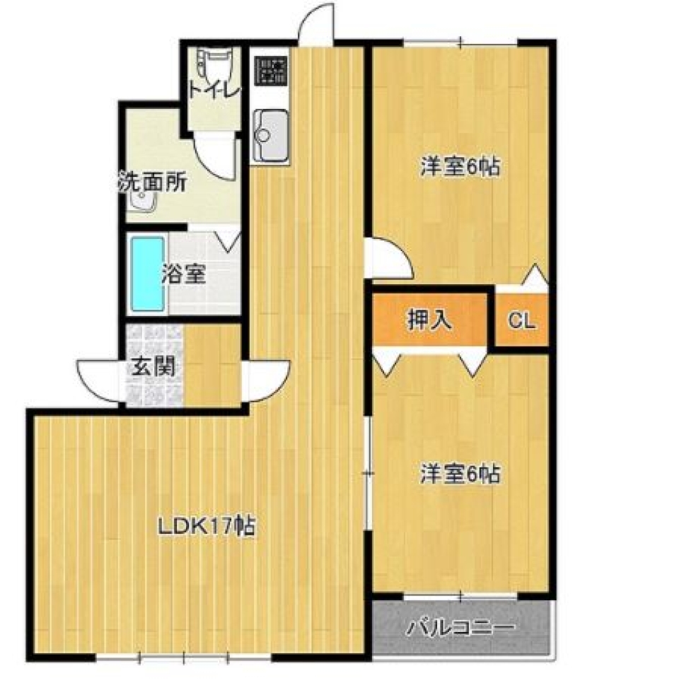 窓は二重構造の間取り図