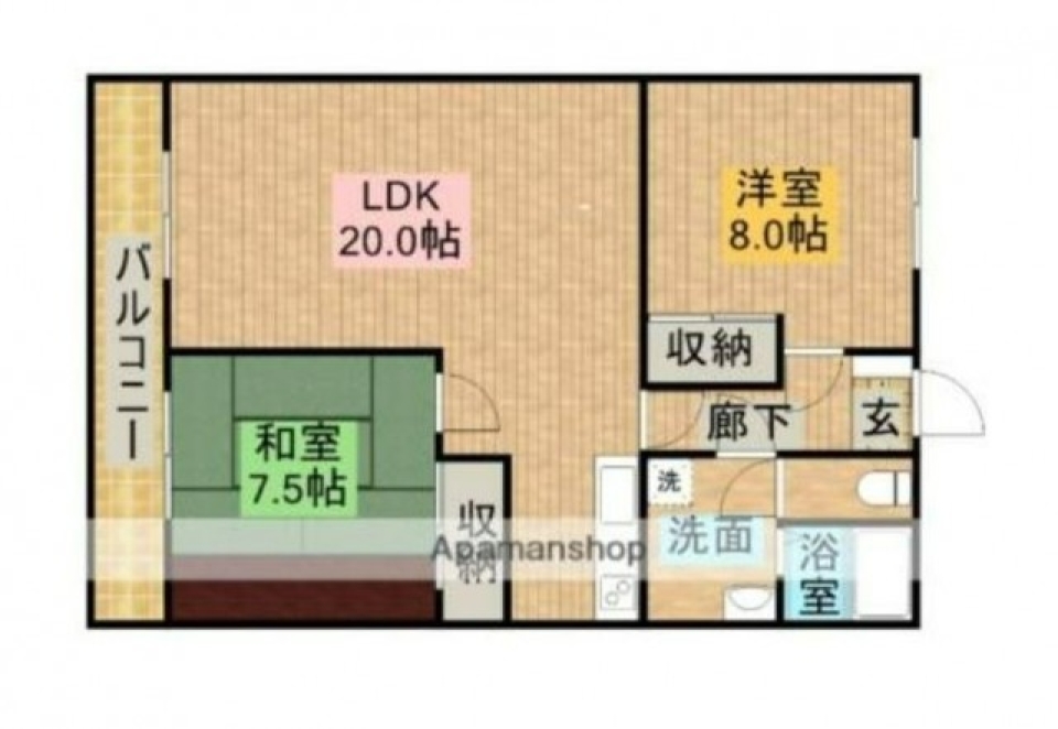 生活に紫を添えての間取り図
